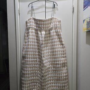 Tessa Fay Toile Midi/Maxi Puff Dress - Diamond Print Toile